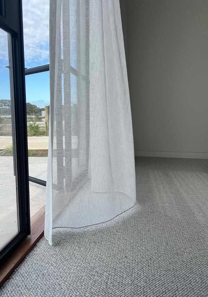 Sheer curtains in Batesford home