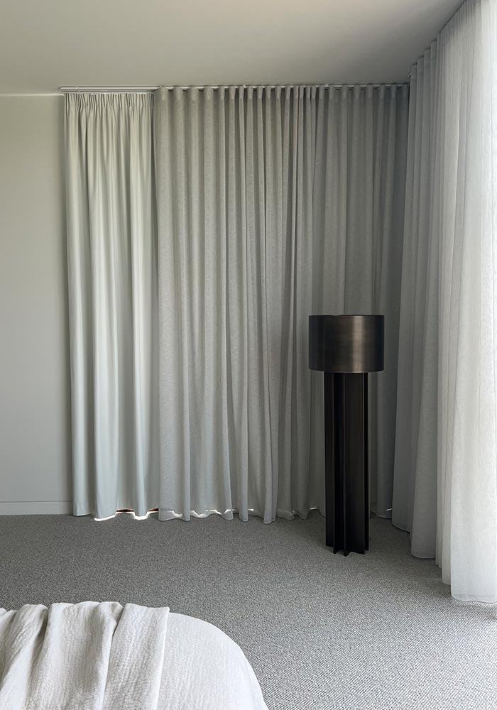 Block out curtains in Batesford home