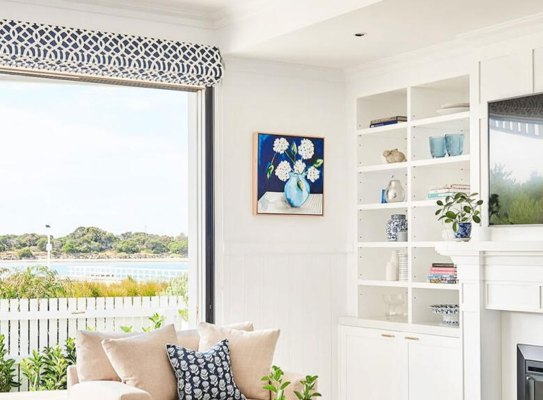 Roman blinds installed by Victoria Blinds Geelong