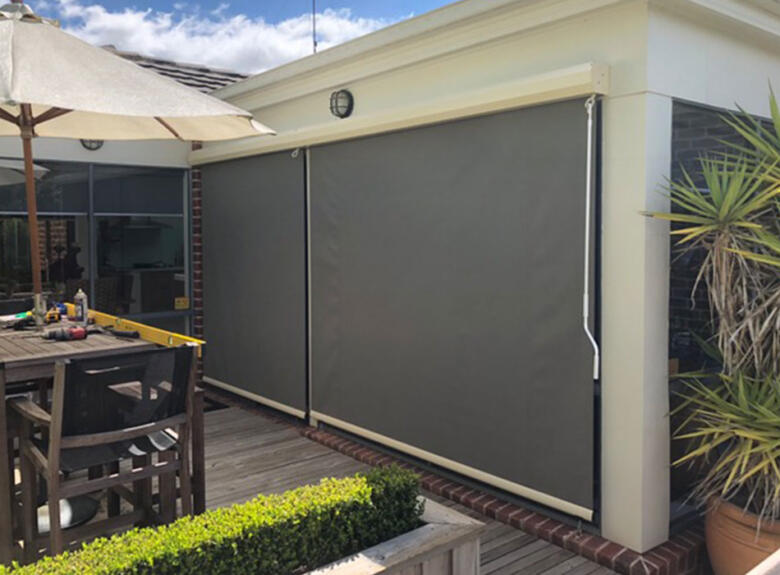Straight drop awnings by Victoria Blinds Geelong
